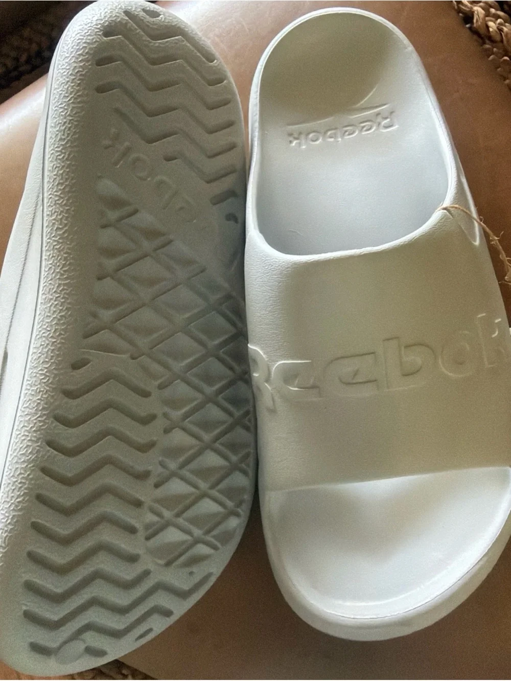 Reebok Women’s Gray Logo Slide Sandals